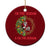 Santa Xmas Ceramic Ornament Baby Jesus Christian Xmas TS14 1pc Red Print Your Wear