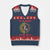 Santa Xmas V-Neck Knit Sweater Vest Baby Jesus Christian Xmas TS14 Navy Red Print Your Wear