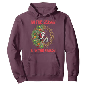 Santa Christmas Hoodie Baby Jesus Christian Xmas TS14 Maroon Print Your Wear