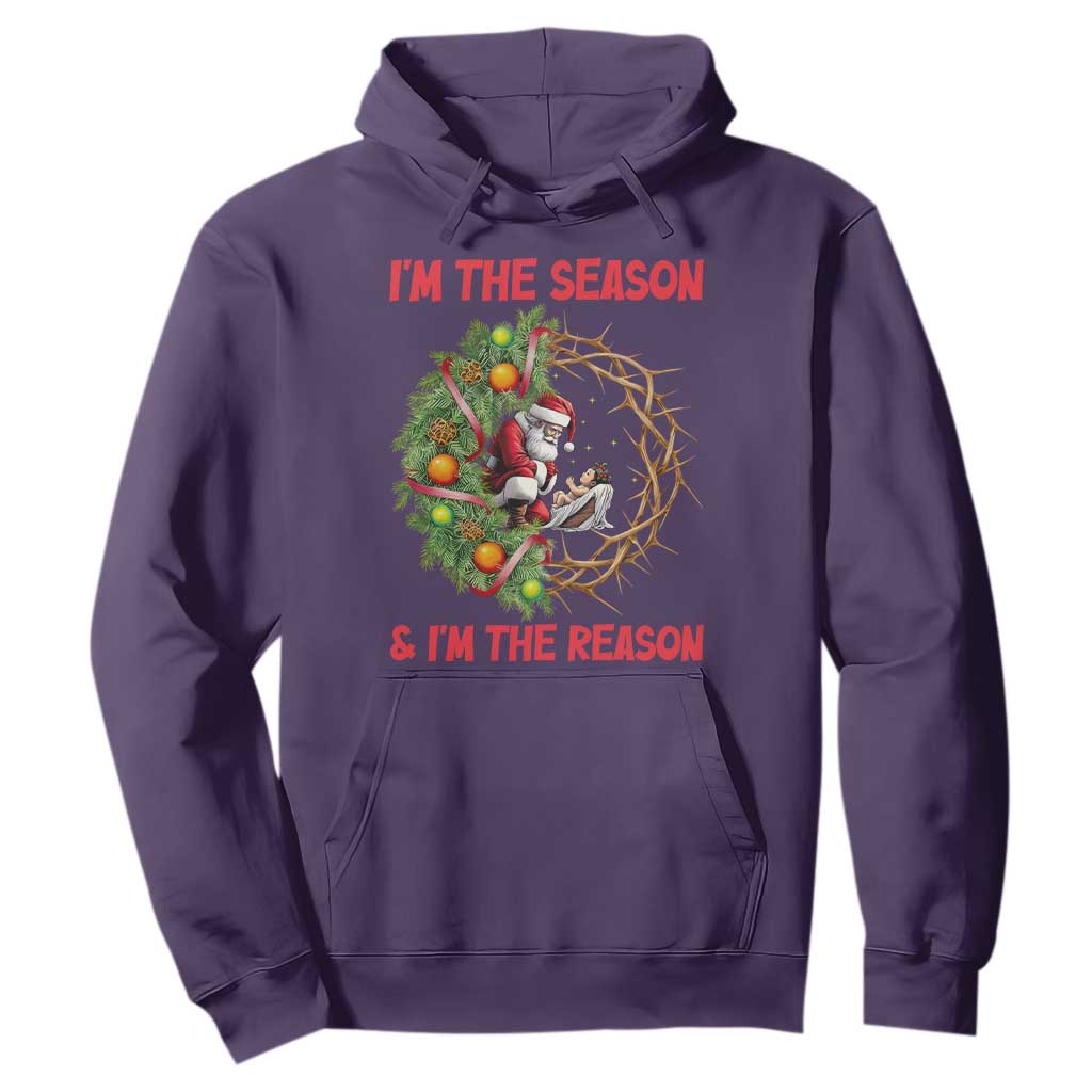Santa Christmas Hoodie Baby Jesus Christian Xmas TS14 Purple Print Your Wear