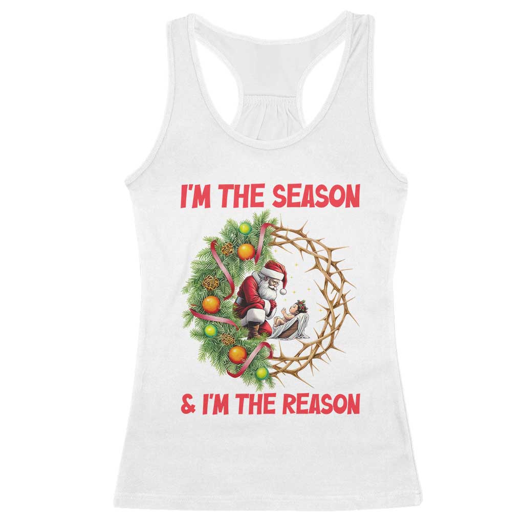 Santa Christmas Racerback Tank Top Baby Jesus Christian Xmas TS14 White Print Your Wear