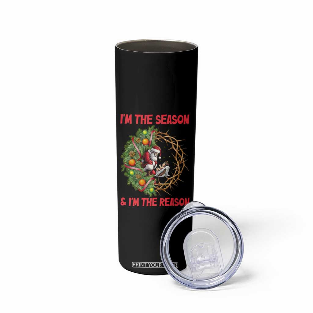 Santa Christmas Skinny Tumbler Baby Jesus Christian Xmas TS14 Print Your Wear