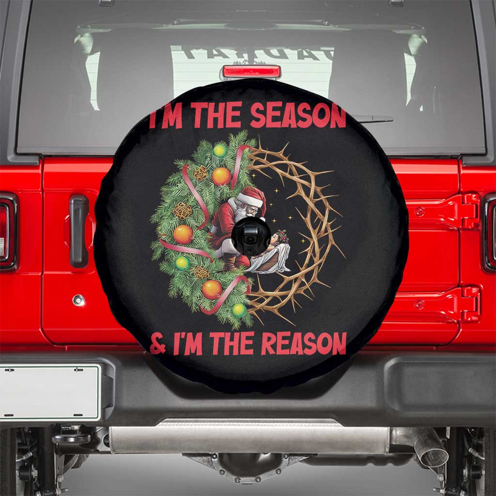 Santa Christmas Spare Tire Cover Baby Jesus Christian Xmas TS14 Black Print Your Wear