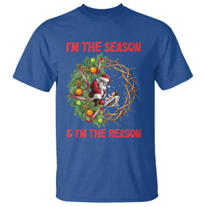 Santa Christmas T Shirt Baby Jesus Christian Xmas TS14 Royal Blue Print Your Wear