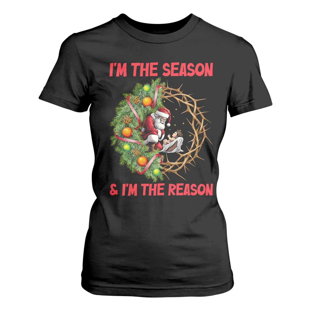 Santa Christmas T Shirt For Women Baby Jesus Christian Xmas TS14 Black Print Your Wear