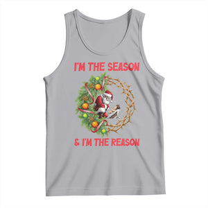 Santa Christmas Tank Top Baby Jesus Christian Xmas TS14 Athletic Heather Print Your Wear