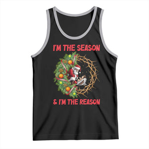 Santa Christmas Tank Top Baby Jesus Christian Xmas TS14 Black Athletic Heather Print Your Wear