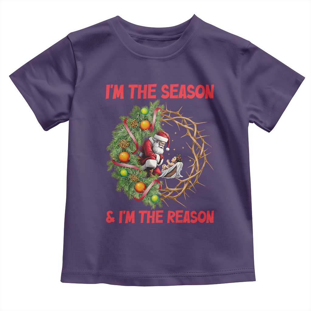 Santa Christmas Toddler T Shirt Baby Jesus Christian Xmas TS14 Purple Print Your Wear