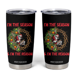Santa Christmas Tumbler Cup Baby Jesus Christian Xmas TS14 Black Print Your Wear