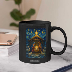 Jesus Christmas Coffee Mug Starry Night Nativity Scene Xmas TS14 Print Your Wear