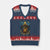 Jesus Xmas V-Neck Knit Sweater Vest Starry Night Nativity Scene Xmas TS14 Navy Red Print Your Wear