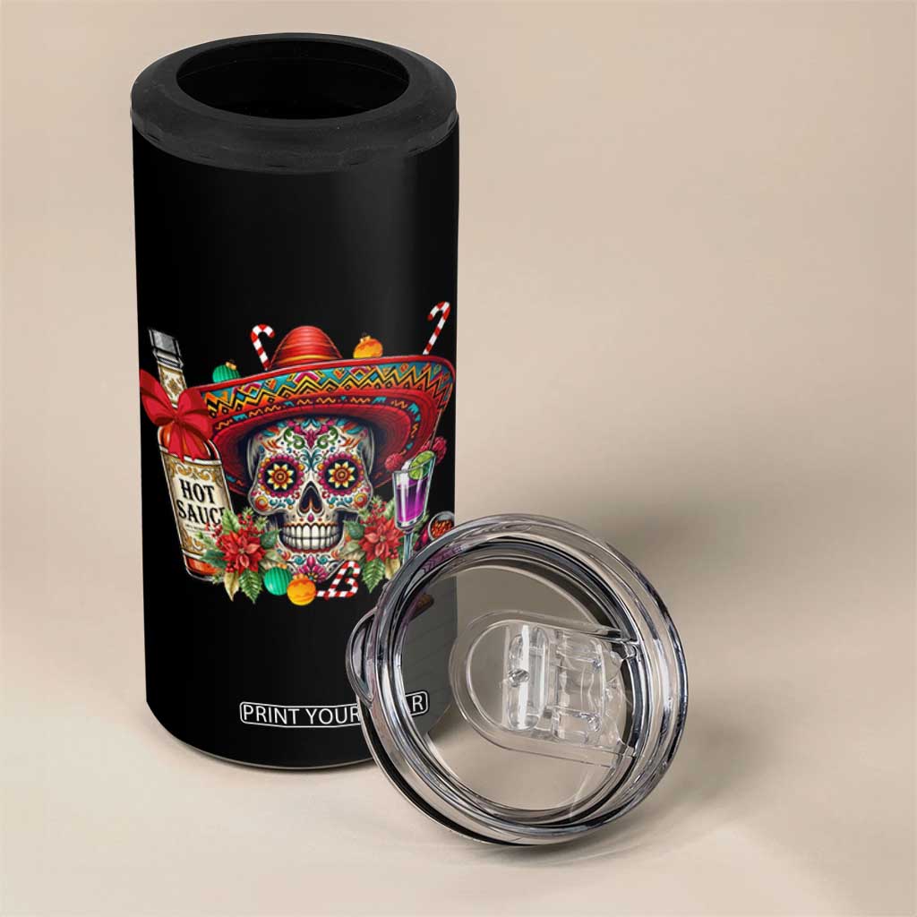 Cinco De Mayo Christmas 4 in 1 Can Cooler Tumbler Mexican Sugar Skull Sombrero Tequila Party TS14 Print Your Wear