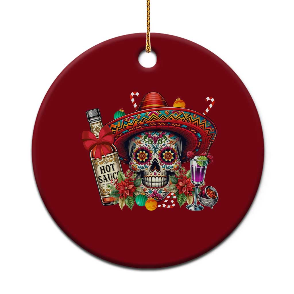 Cinco De Mayo Xmas Ceramic Ornament Mexican Sugar Skull Sombrero Tequila Party TS14 1pc Red Print Your Wear