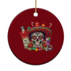 Cinco De Mayo Xmas Ceramic Ornament Mexican Sugar Skull Sombrero Tequila Party TS14 1pc Red Print Your Wear