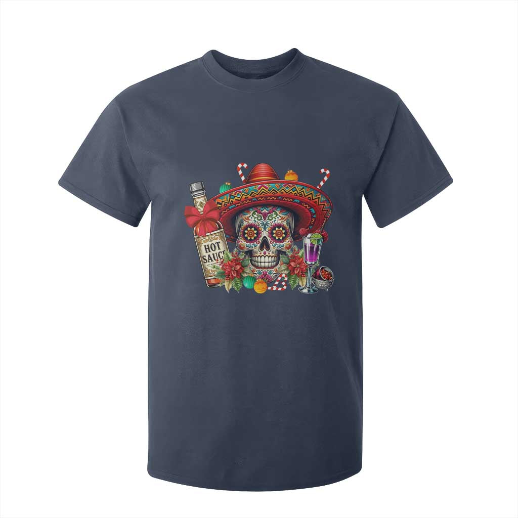 Cinco De Mayo Christmas T Shirt For Kid Mexican Sugar Skull Sombrero Tequila Party TS14 Navy Print Your Wear