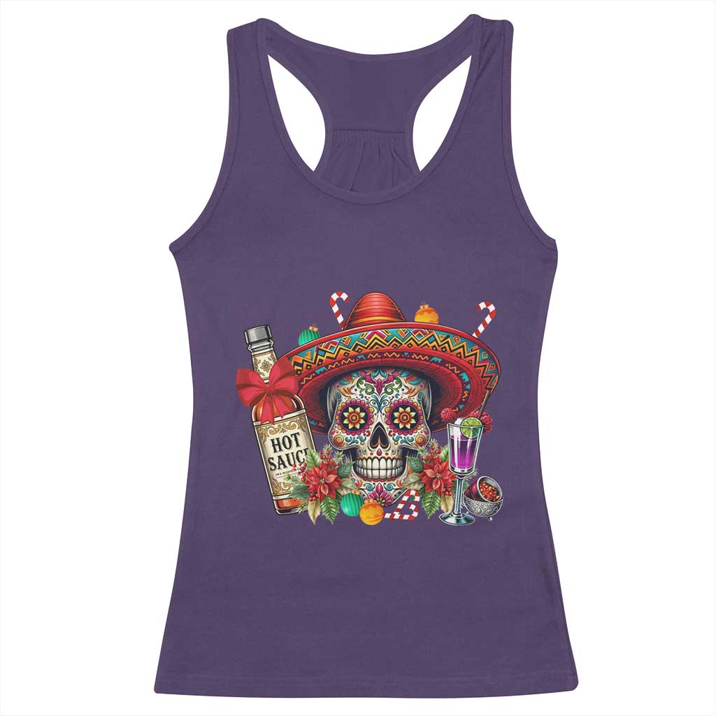 Cinco De Mayo Christmas Racerback Tank Top Mexican Sugar Skull Sombrero Tequila Party TS14 Purple Print Your Wear