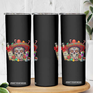 Cinco De Mayo Christmas Skinny Tumbler Mexican Sugar Skull Sombrero Tequila Party TS14 Print Your Wear