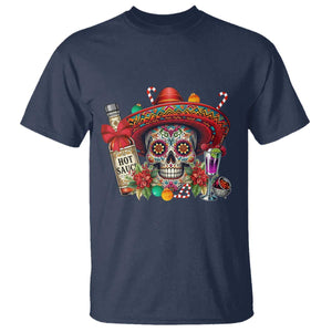 Cinco De Mayo Christmas T Shirt Mexican Sugar Skull Sombrero Tequila Party TS14 Navy Print Your Wear
