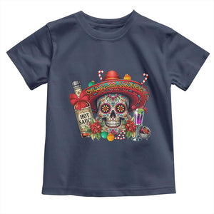 Cinco De Mayo Christmas Toddler T Shirt Mexican Sugar Skull Sombrero Tequila Party TS14 Navy Print Your Wear