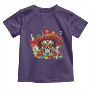 Cinco De Mayo Christmas Toddler T Shirt Mexican Sugar Skull Sombrero Tequila Party TS14 Purple Print Your Wear