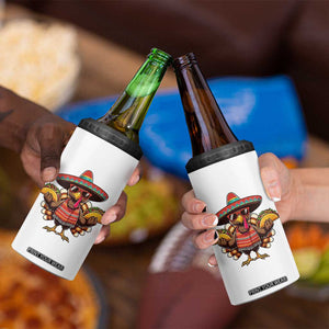 Funny Thanksgiving Turkey 4 in 1 Can Cooler Tumbler Taco Mexican Christmas TS14 Print Your Wear