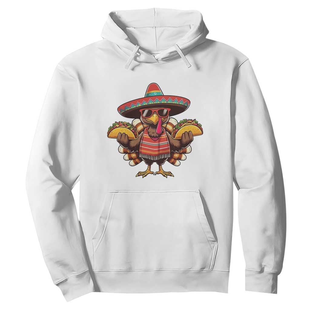 Funny Thanksgiving Turkey Hoodie Taco Mexican Christmas TS14 White Print Your Wear
