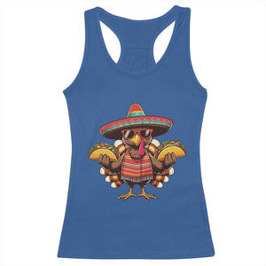 Funny Thanksgiving Turkey Racerback Tank Top Taco Mexican Christmas - Print Your Wear