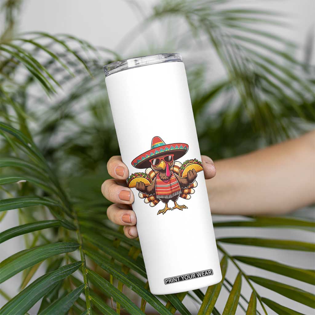 Funny Thanksgiving Turkey Skinny Tumbler Taco Mexican Christmas TS14 Print Your Wear