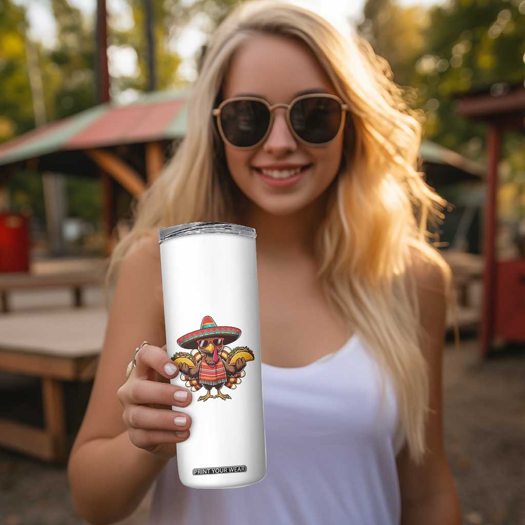Funny Thanksgiving Turkey Skinny Tumbler Taco Mexican Christmas TS14 Print Your Wear