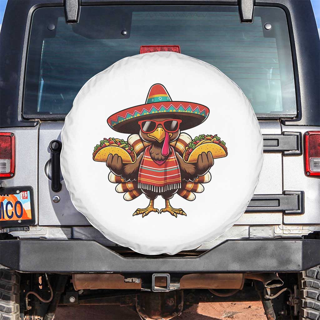 Funny Thanksgiving Turkey Spare Tire Cover Taco Mexican Christmas TS14 No hole White Print Your Wear