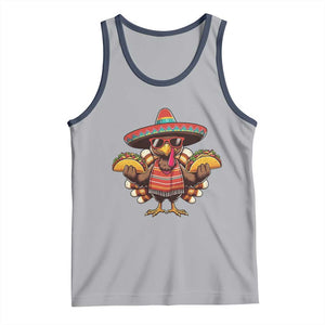 Funny Thanksgiving Turkey Tank Top Taco Mexican Christmas TS14 Athletic Heather Navy Print Your Wear