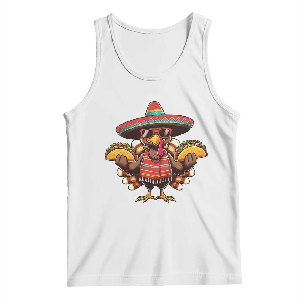 Funny Thanksgiving Turkey Tank Top Taco Mexican Christmas TS14 White Print Your Wear