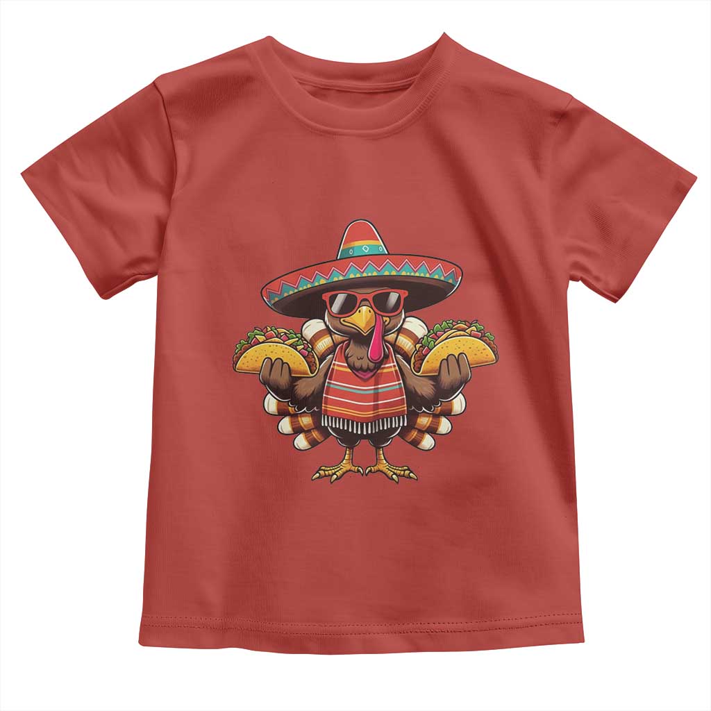 Funny Thanksgiving Turkey Toddler T Shirt Taco Mexican Christmas TS14 Red Print Your Wear