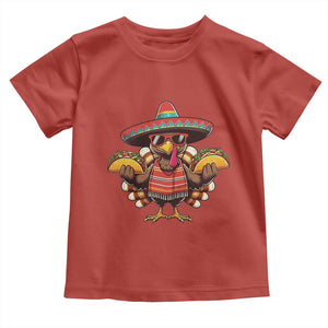 Funny Thanksgiving Turkey Toddler T Shirt Taco Mexican Christmas - Print Your Wear