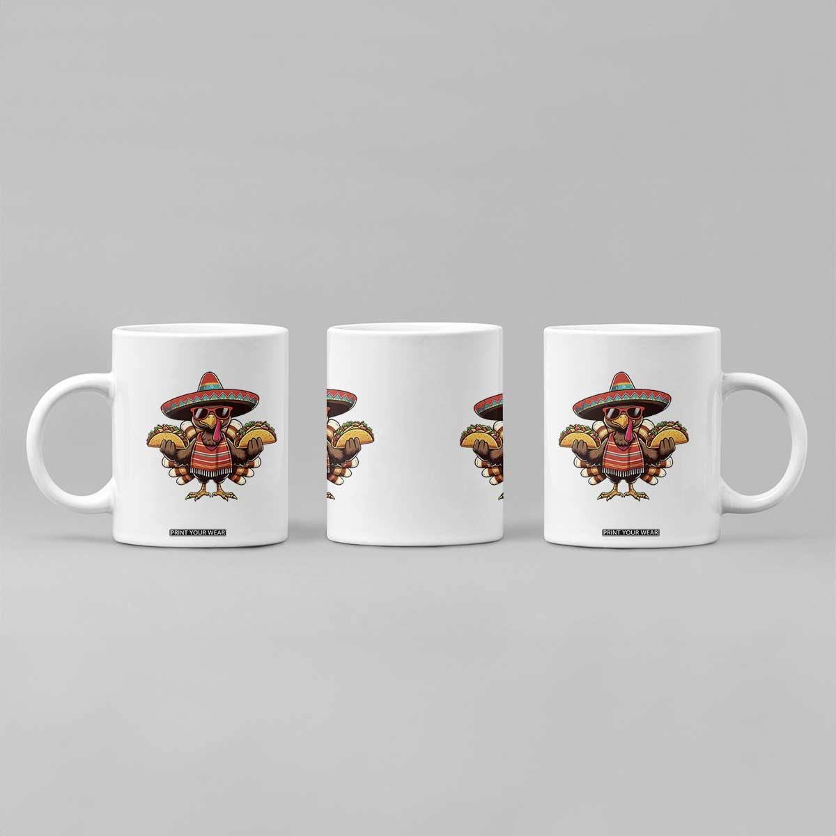 Funny Thanksgiving Turkey Coffee Mug Taco Mexican Christmas TS14 Print Your Wear