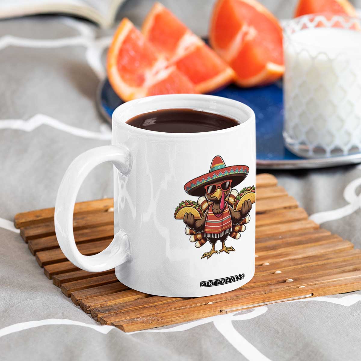 Funny Thanksgiving Turkey Coffee Mug Taco Mexican Christmas TS14 Print Your Wear