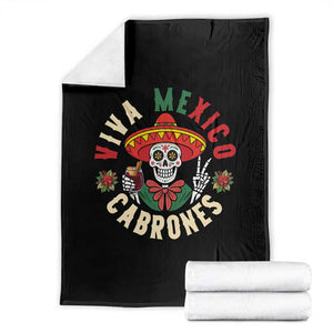 Viva Mexico Cabrones Throw Blanket Mexican Skull Christmas TS14 Black Print Your Wear