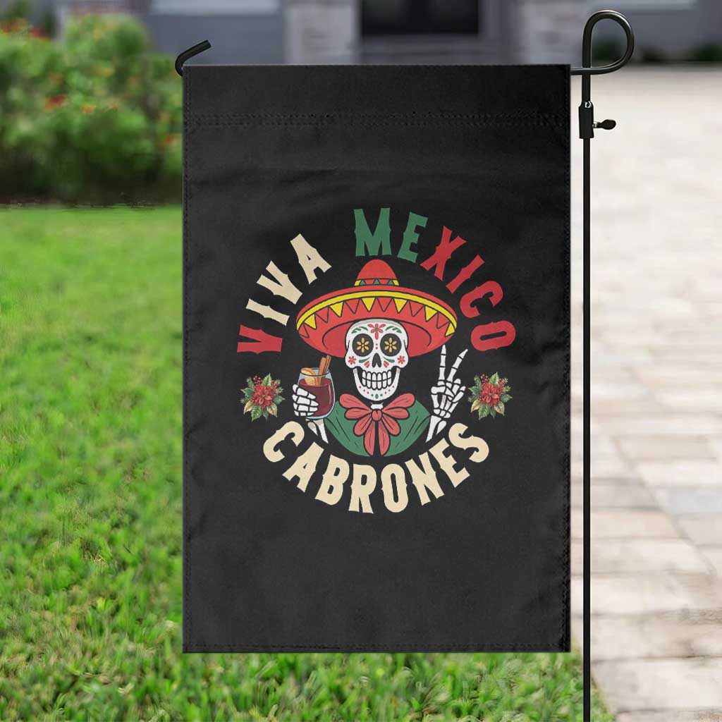 Viva Mexico Cabrones Garden Flag Mexican Skull Christmas TS14 Print Your Wear
