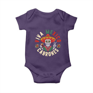 Viva Mexico Cabrones Baby Onesie Mexican Skull Christmas TS14 Purple Print Your Wear