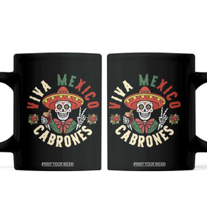 Viva Mexico Cabrones Coffee Mug Mexican Skull Christmas TS14 Black Print Your Wear