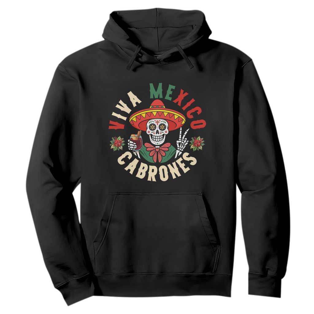 Viva Mexico Cabrones Hoodie Mexican Skull Christmas TS14 Black Print Your Wear