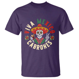 Viva Mexico Cabrones T Shirt Mexican Skull Christmas TS14 Purple Print Your Wear