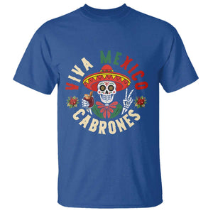 Viva Mexico Cabrones T Shirt Mexican Skull Christmas TS14 Royal Blue Print Your Wear