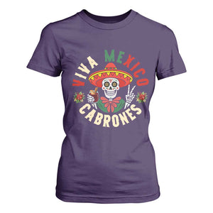 Viva Mexico Cabrones T Shirt For Women Mexican Skull Christmas TS14 Purple Print Your Wear