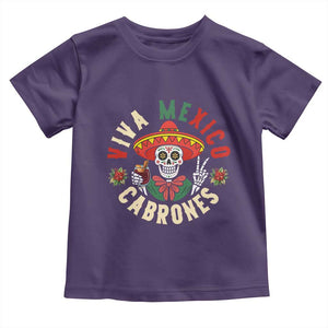 Viva Mexico Cabrones Toddler T Shirt Mexican Skull Christmas TS14 Purple Print Your Wear