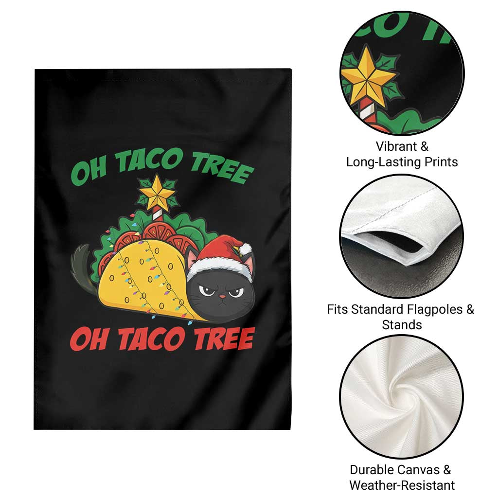 Funny Taco Cat Tree Christmas Garden Flag TS14 Print Your Wear
