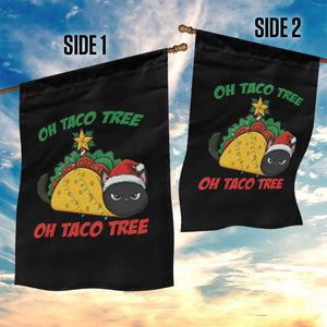 Funny Taco Cat Tree Christmas Garden Flag TS14 Print Your Wear