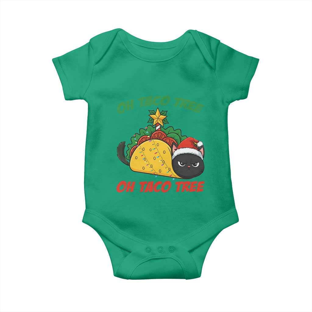 Funny Taco Cat Tree Christmas Baby Onesie TS14 Irish Green Print Your Wear