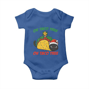 Funny Taco Cat Tree Christmas Baby Onesie TS14 Royal Blue Print Your Wear