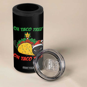 Funny Taco Cat Tree Christmas 4 in 1 Can Cooler Tumbler TS14 Print Your Wear